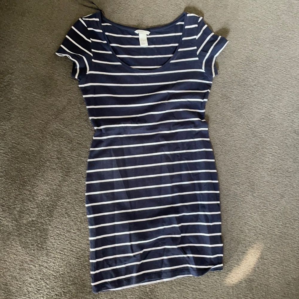 Striped blue H&M tshirt dress